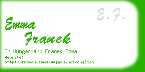 emma franek business card